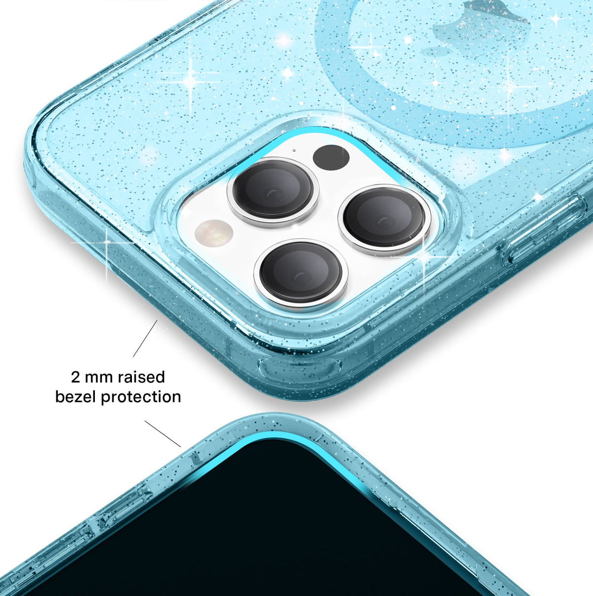 Blue Stardust Glitter iPhone Case
