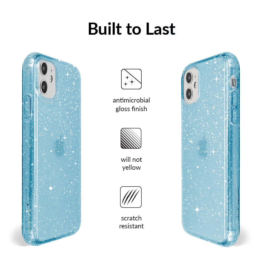 Blue Stardust Glitter iPhone Case