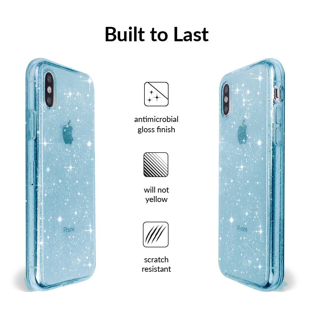 Blue Stardust Glitter iPhone Case