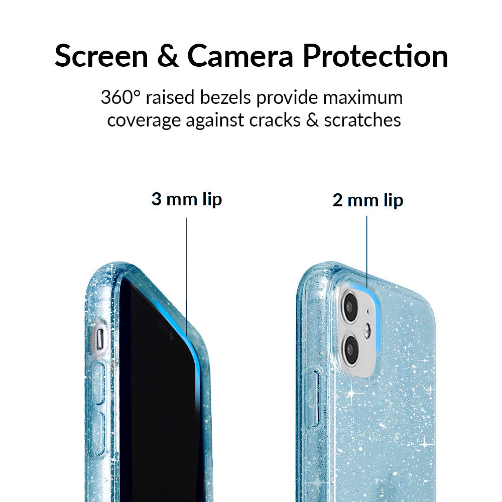 Blue Stardust Glitter iPhone Case