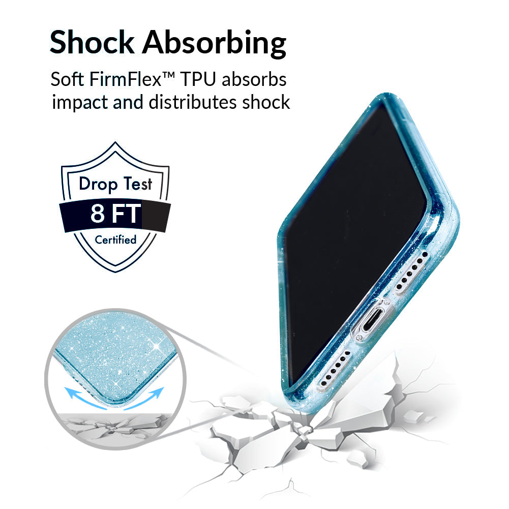 Blue Stardust Glitter iPhone Case
