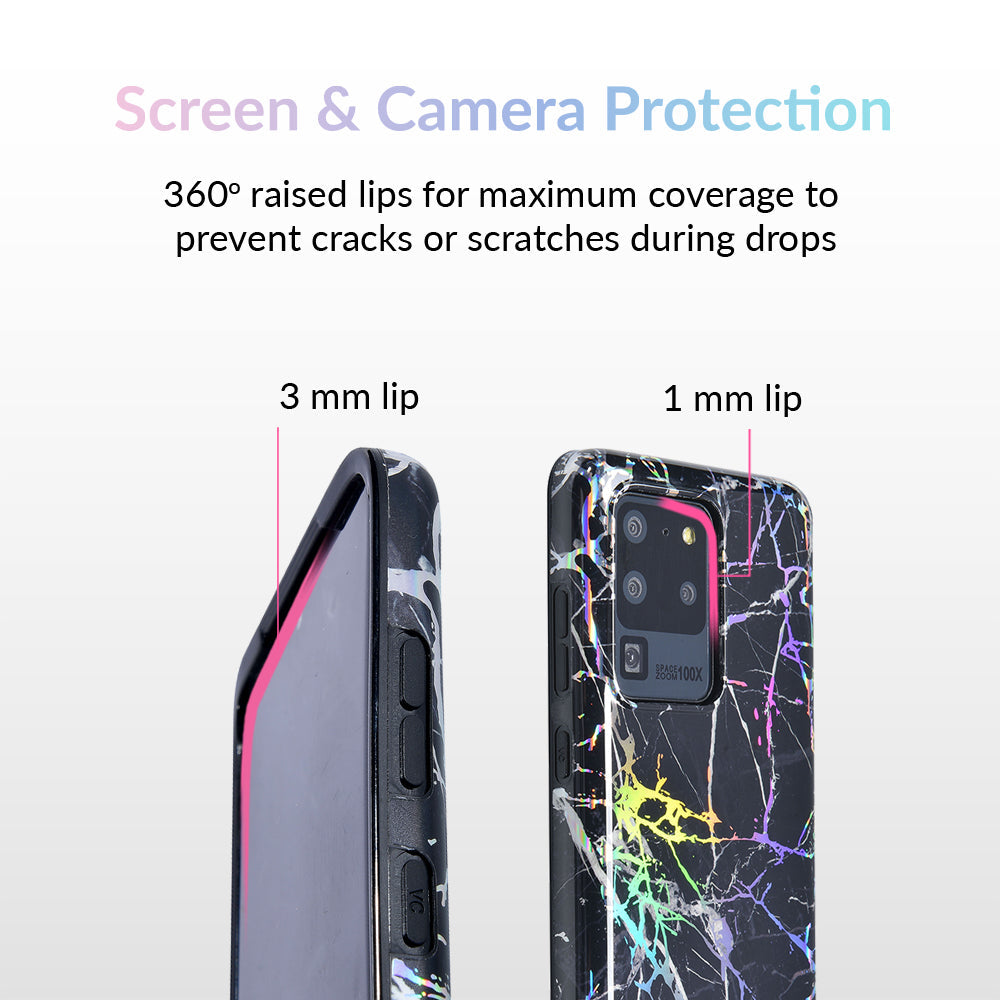 Holo Black Marble Samsung Galaxy Case