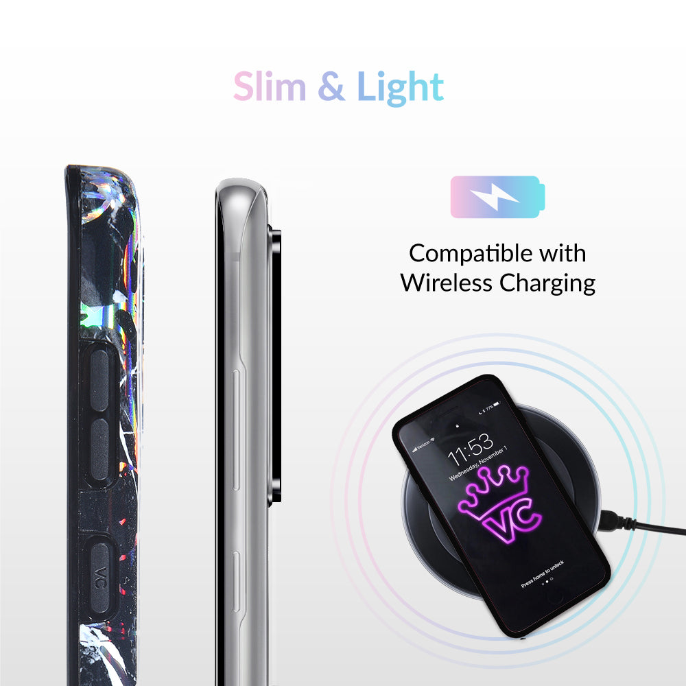 Holo Black Marble Samsung Galaxy Case