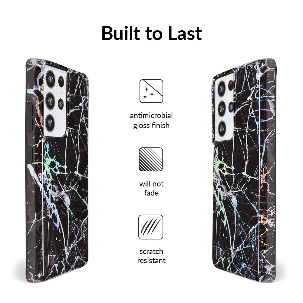 Holo Black Marble Samsung Galaxy Case