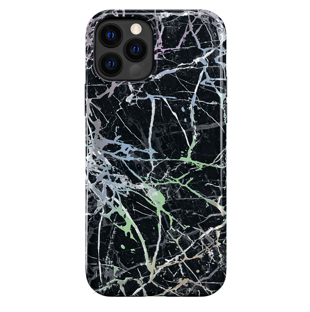 Holo Black Marble iPhone Case