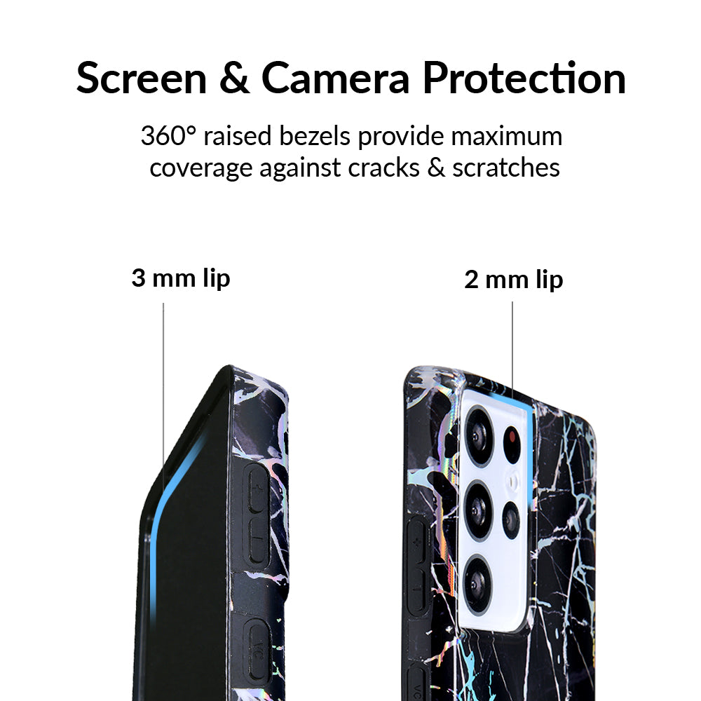 Holo Black Marble Samsung Galaxy Case