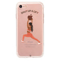 Shut Up & Lift iPhone Case Black Hair Pink Pants
