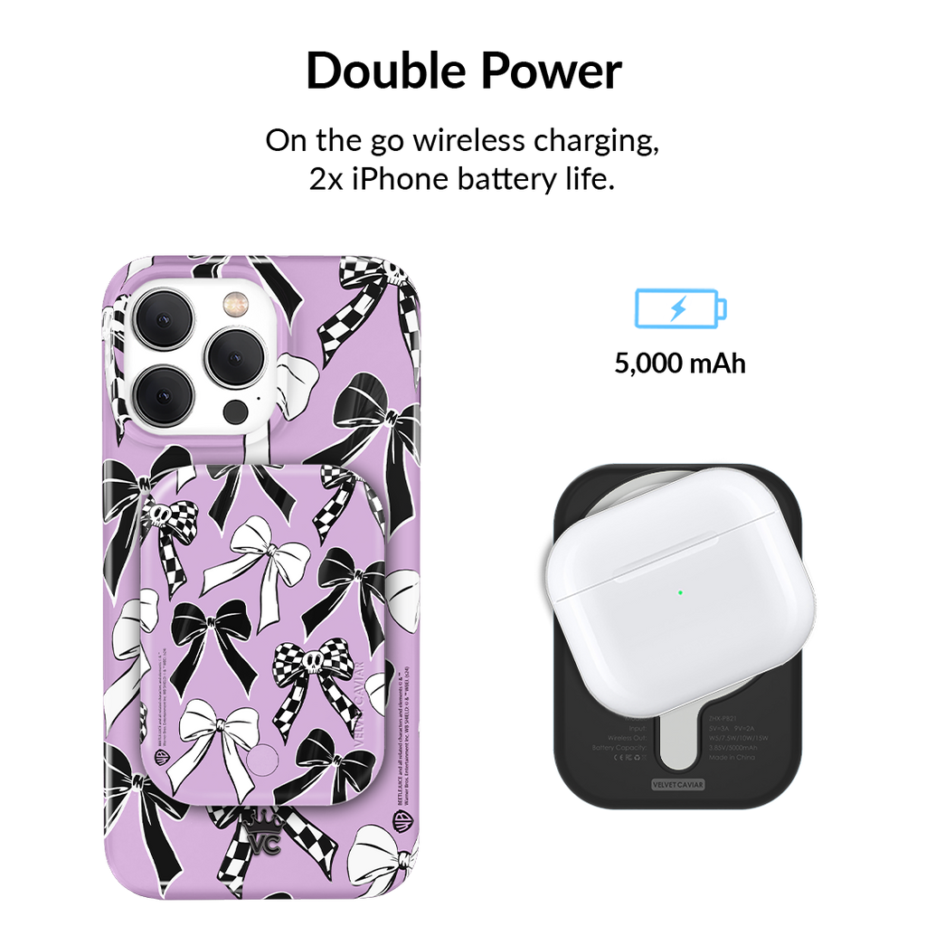 Beetlejuice Bows MagSafe Battery Power Pack