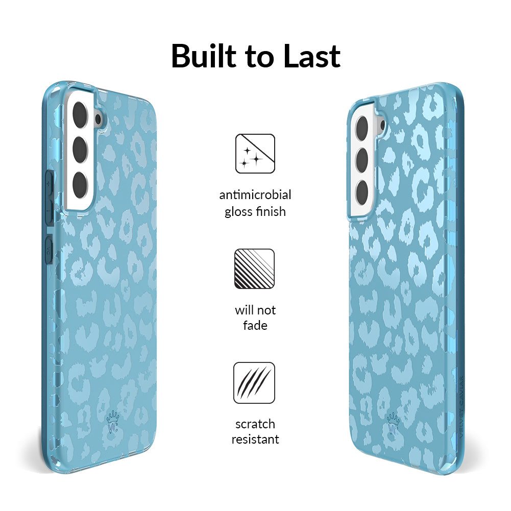Blue Sapphire Leopard Samsung Case