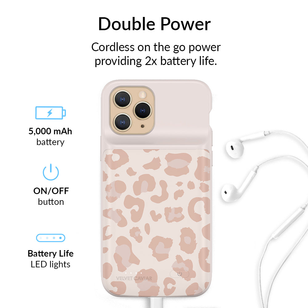 Blush Leopard iPhone Charging Case
