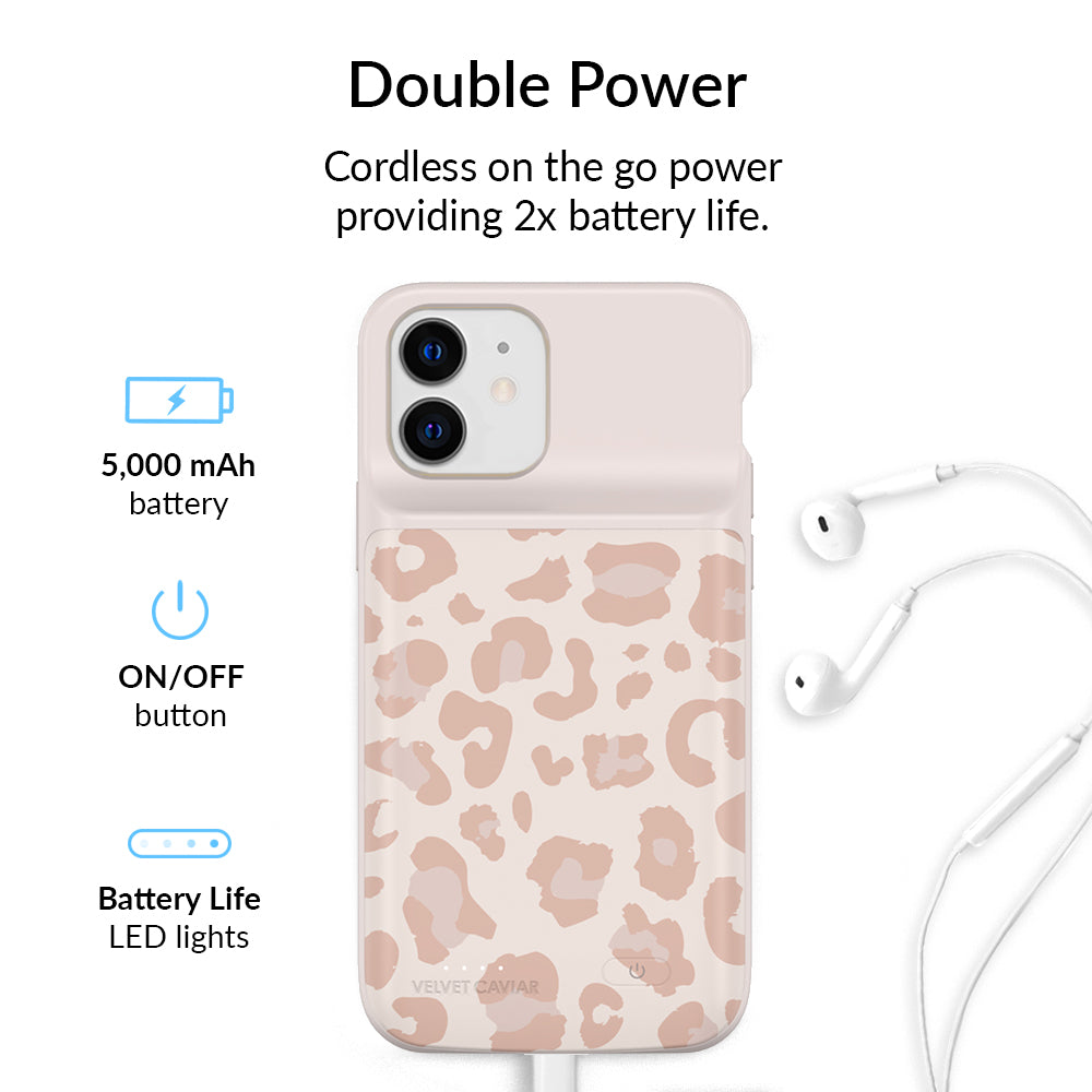 Blush Leopard iPhone Charging Case