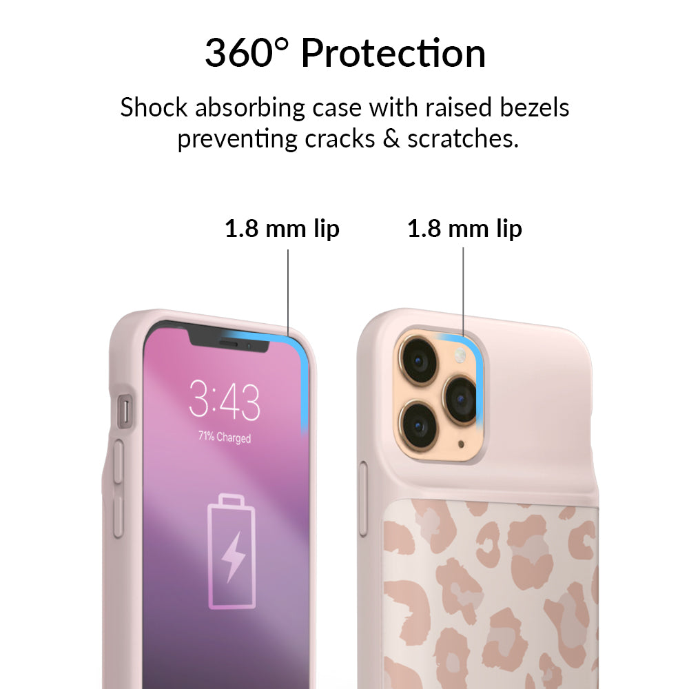 Blush Leopard iPhone Charging Case