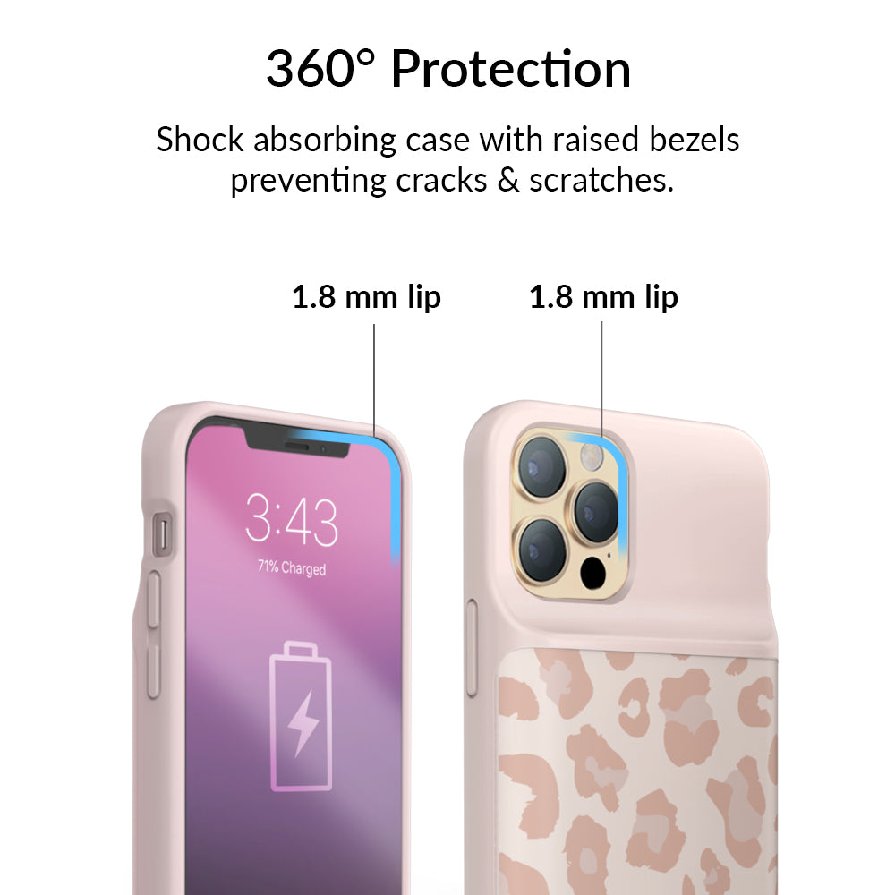 Blush Leopard iPhone Charging Case