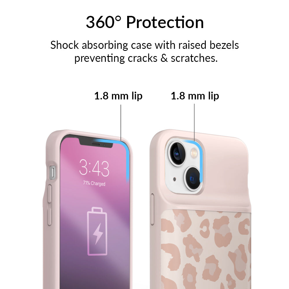Blush Leopard iPhone Charging Case