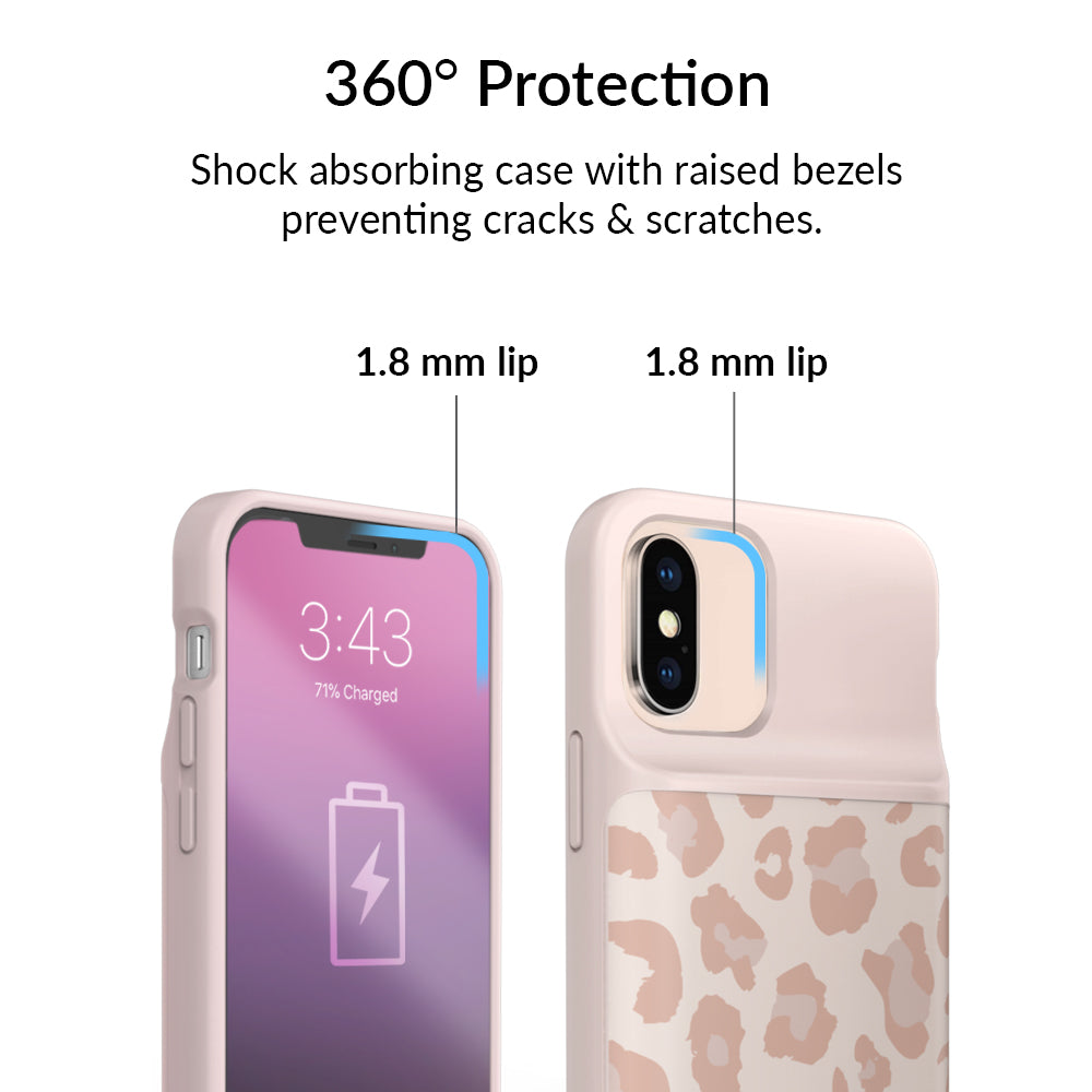 Blush Leopard iPhone Charging Case