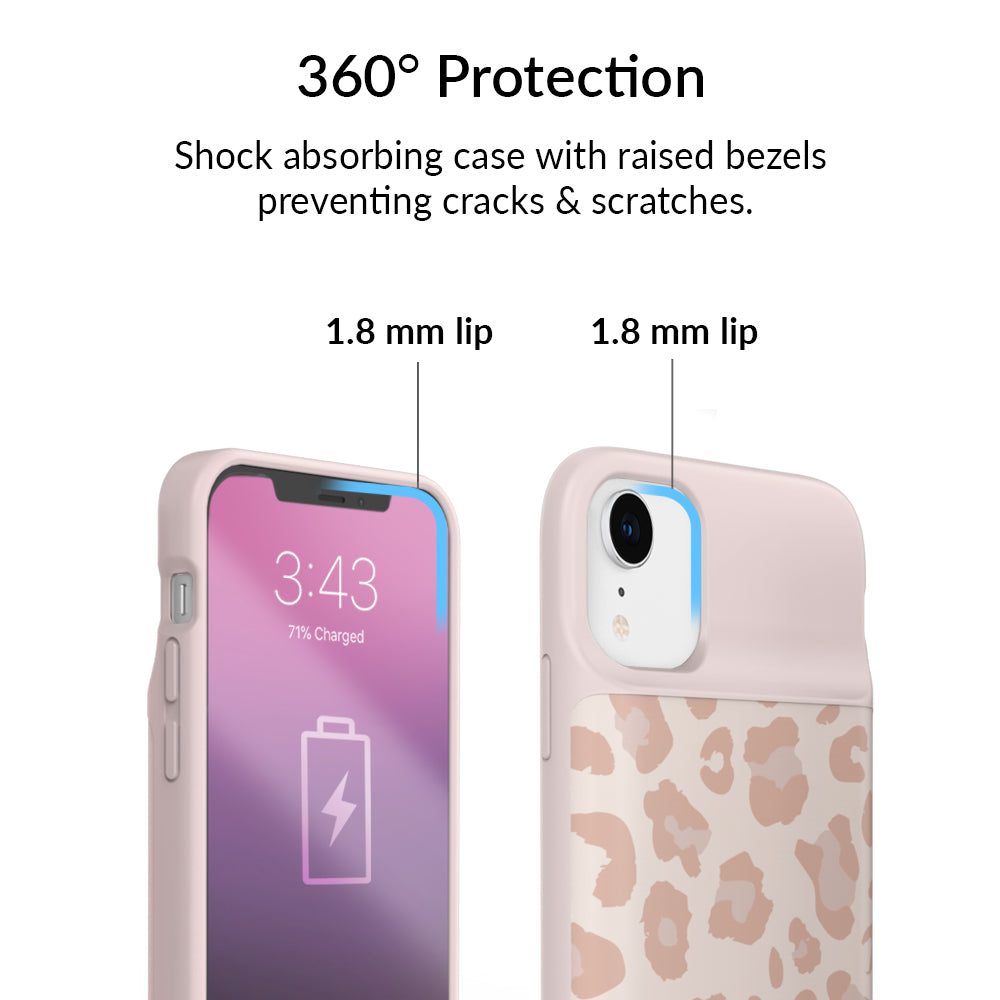Blush Leopard iPhone Charging Case