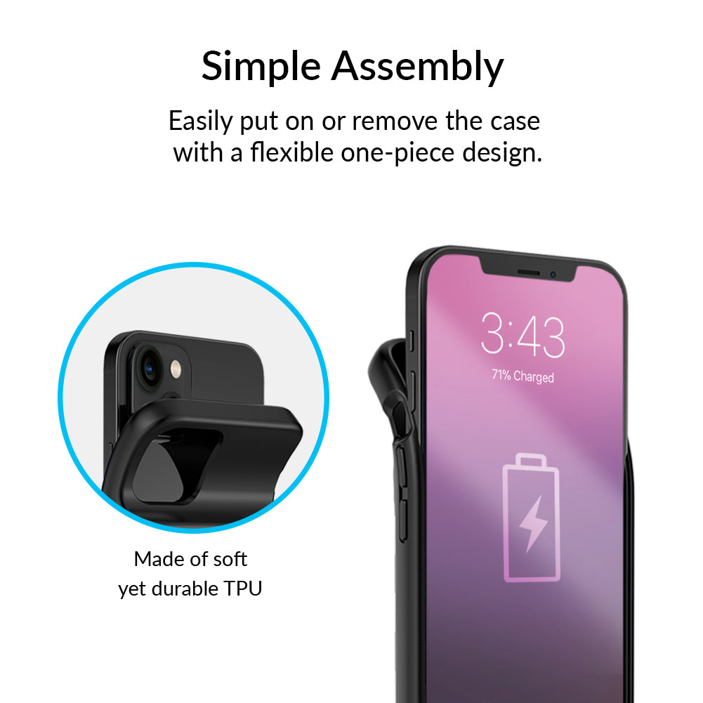 Black Marble iPhone Charging Case
