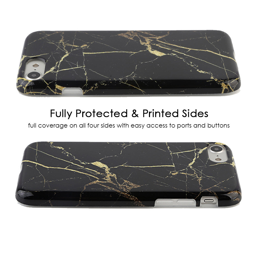 Black & Gold Marble iPhone Case