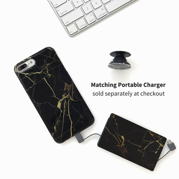Black & Gold Marble iPhone Case