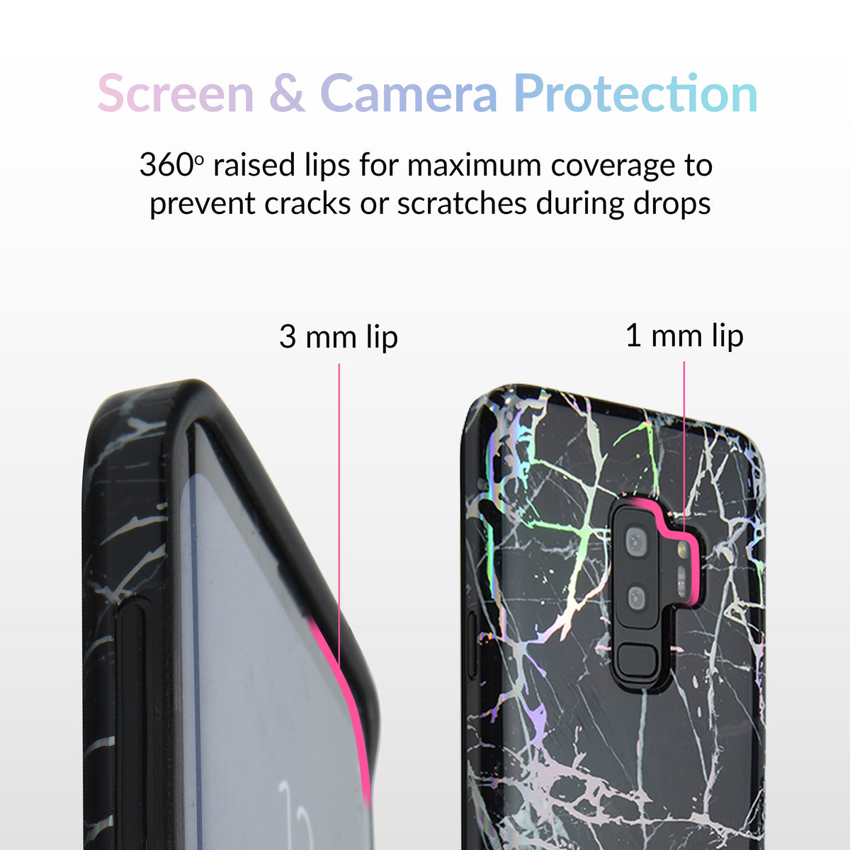 Holo Black Marble Samsung Galaxy Case