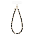 Black Leather Chain Phone Charm