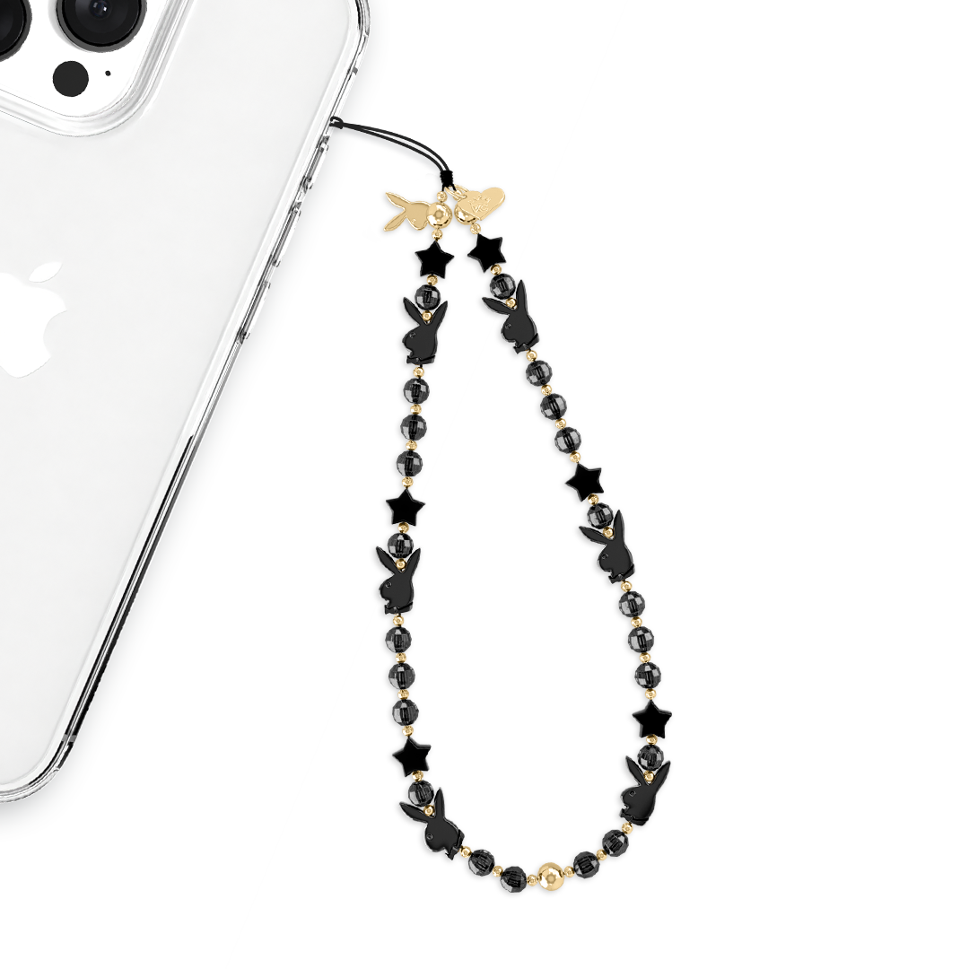 Playboy Black Bunny Phone Charm