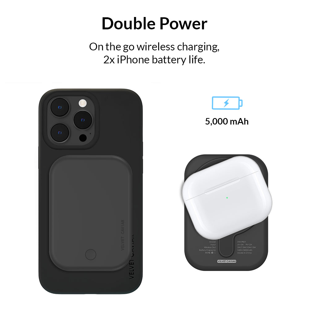 Black Portable MagSafe Charger Power Pack