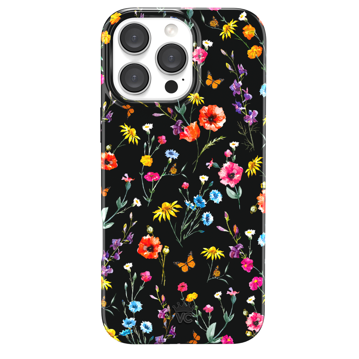 Black Wildflower iPhone Case