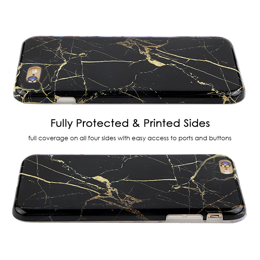 Black & Gold Marble iPhone Case
