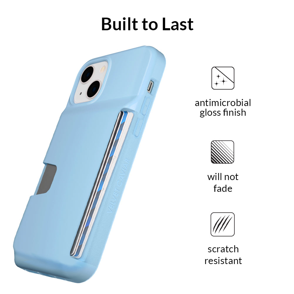Light Blue iPhone Wallet Case