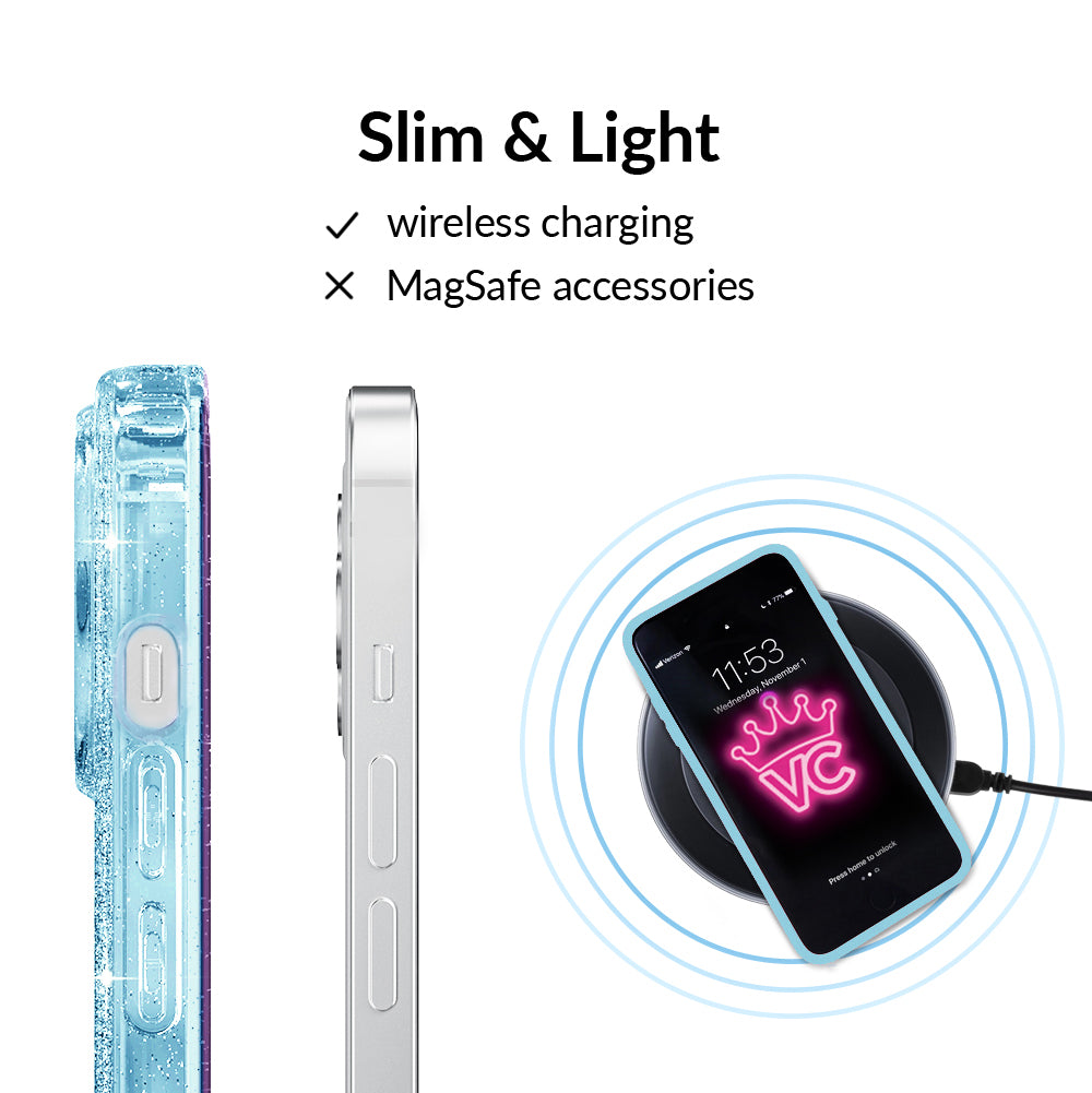 Blue Stardust Glitter iPhone Case