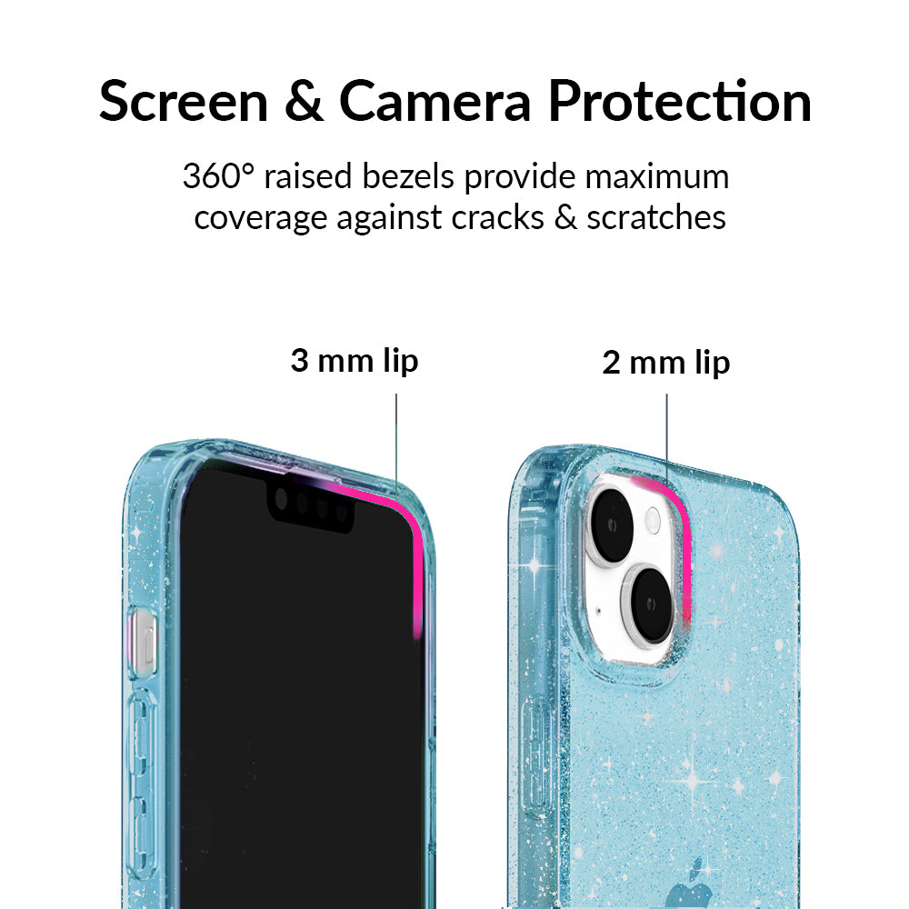 Blue Stardust Glitter iPhone Case