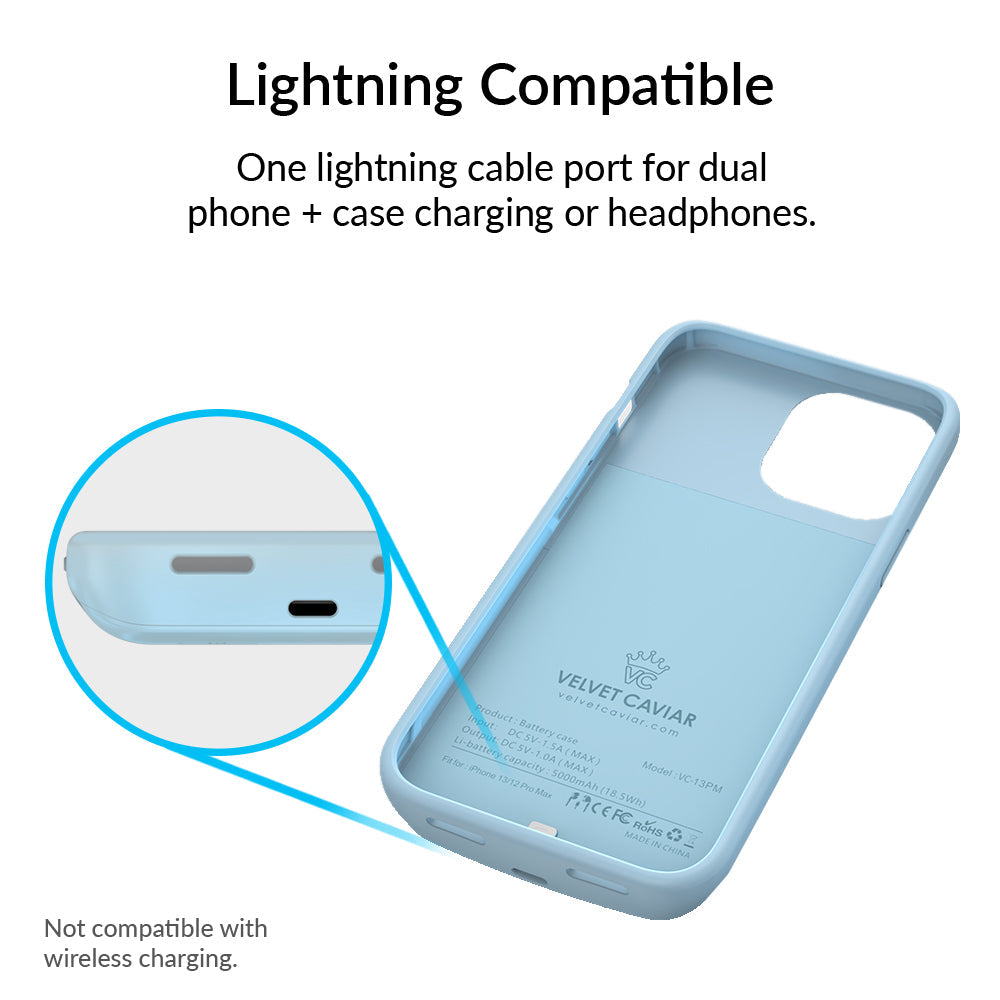 Light Blue iPhone Charging Case