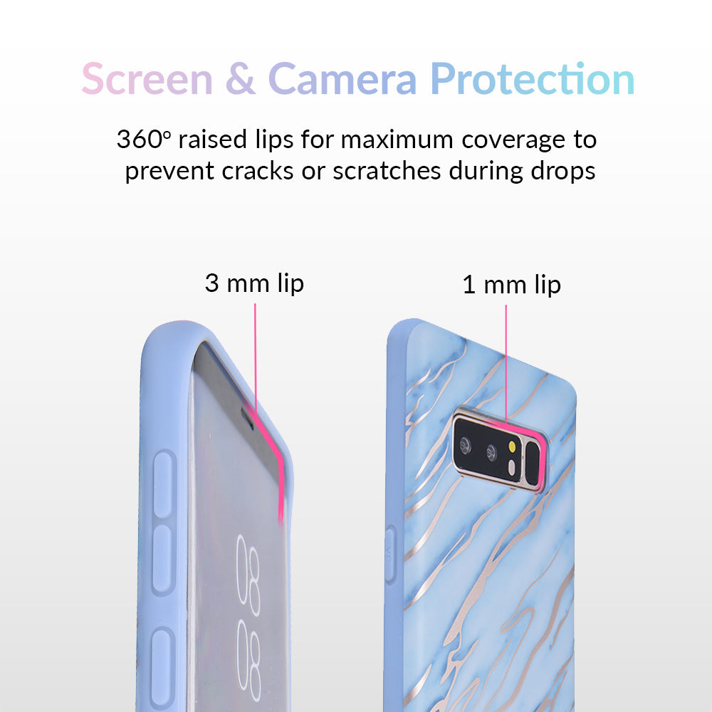 Sky Blue Rose Gold Chrome Samsung Galaxy Case