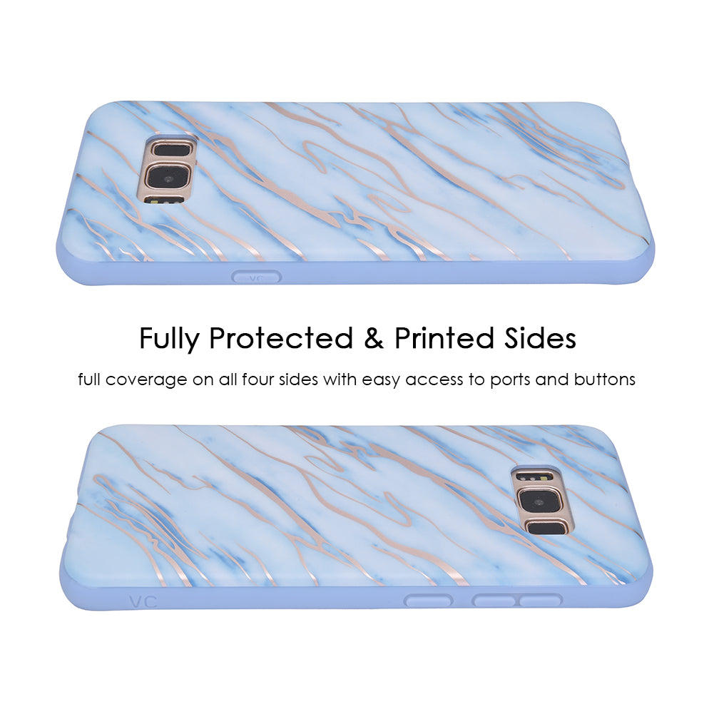 Sky Blue Rose Gold Chrome Samsung Galaxy Case