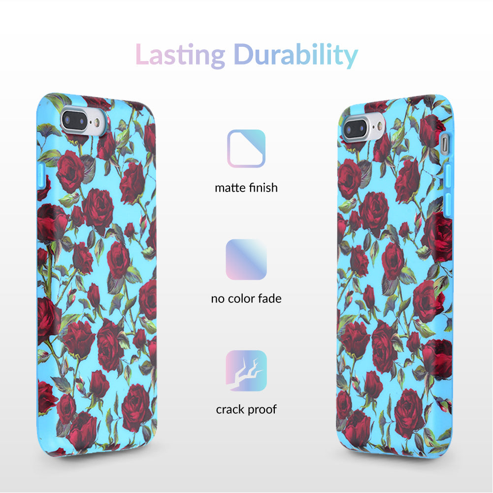 Blue Roses Floral iPhone Case