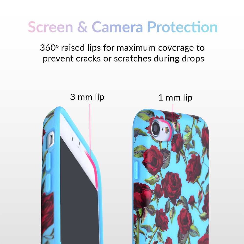 Blue Roses Floral iPhone Case