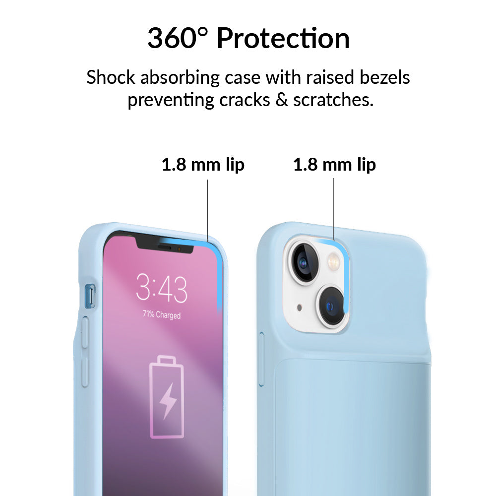 Light Blue iPhone Charging Case