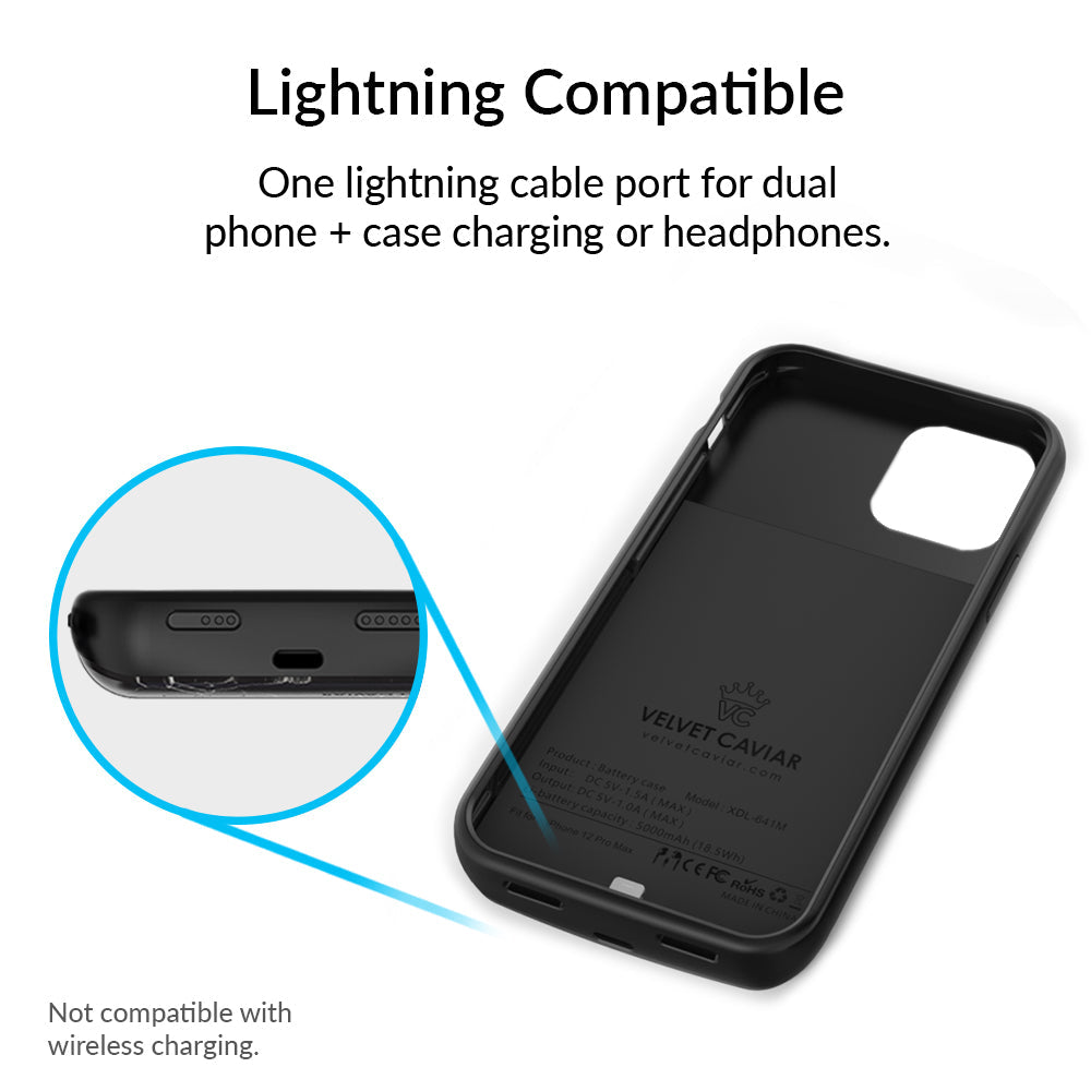 Black Gingham iPhone Charging Case