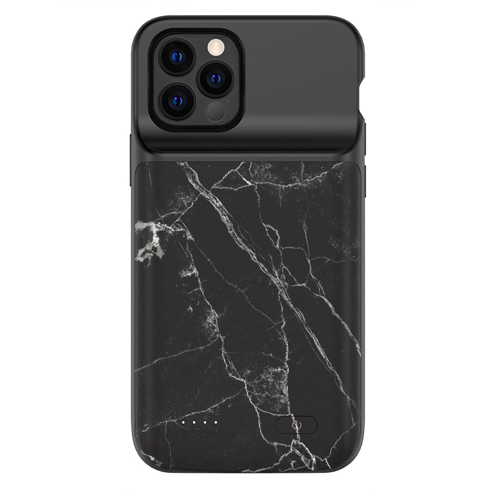 Black Marble iPhone Charging Case