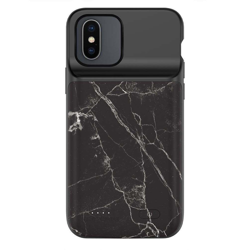 Black Marble iPhone Charging Case