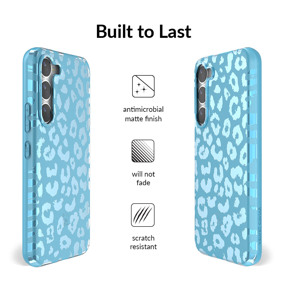 Blue Sapphire Leopard Samsung Case