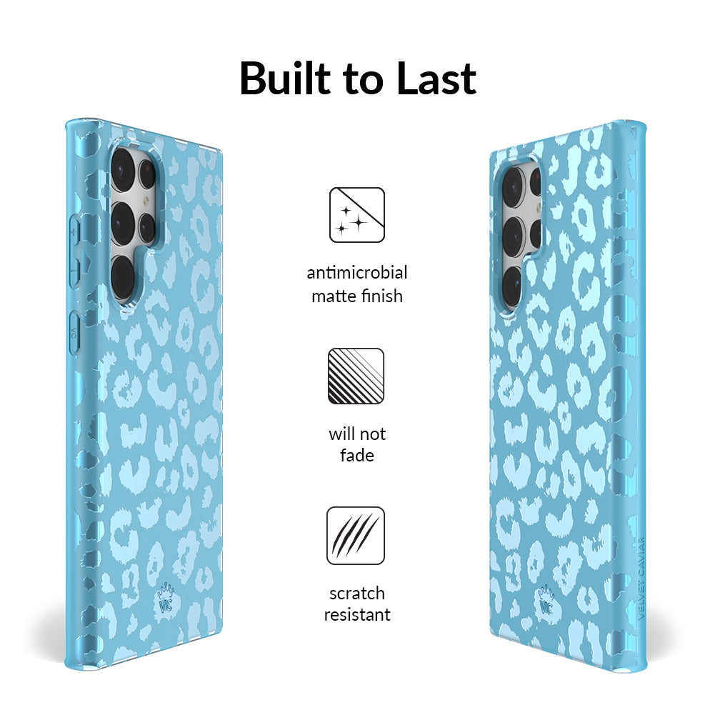 Blue Sapphire Leopard Samsung Case