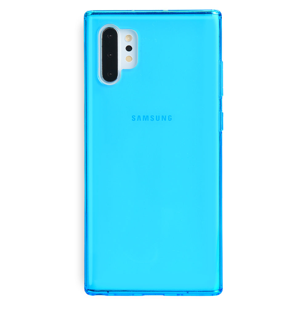 Neon Blue Clear Samsung Case