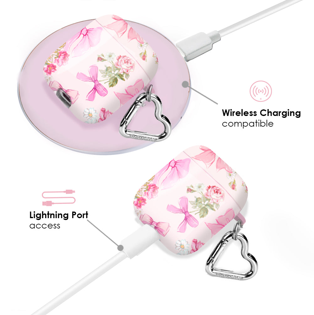 Posie Pink Bow AirPod Case