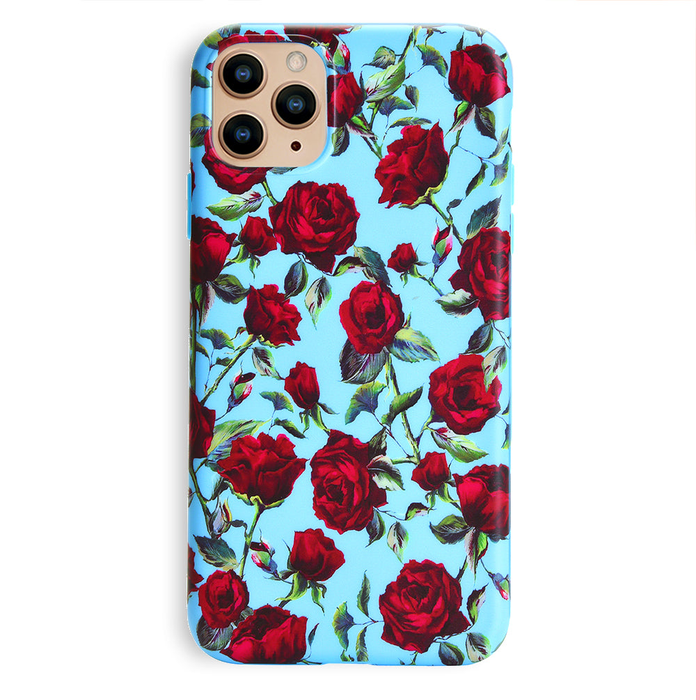 Blue Roses Floral iPhone Case