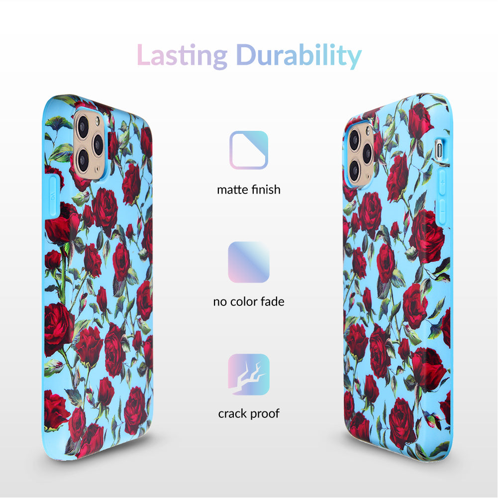 Blue Roses Floral iPhone Case