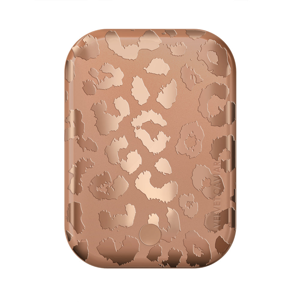 Bronze Leopard Portable MagSafe Charger Power Pack