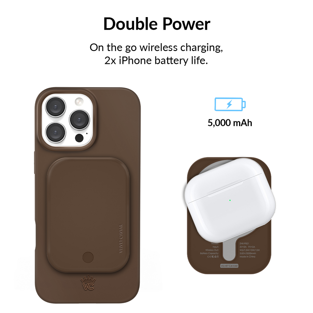 Espresso Brown Portable MagSafe Charger Power Pack