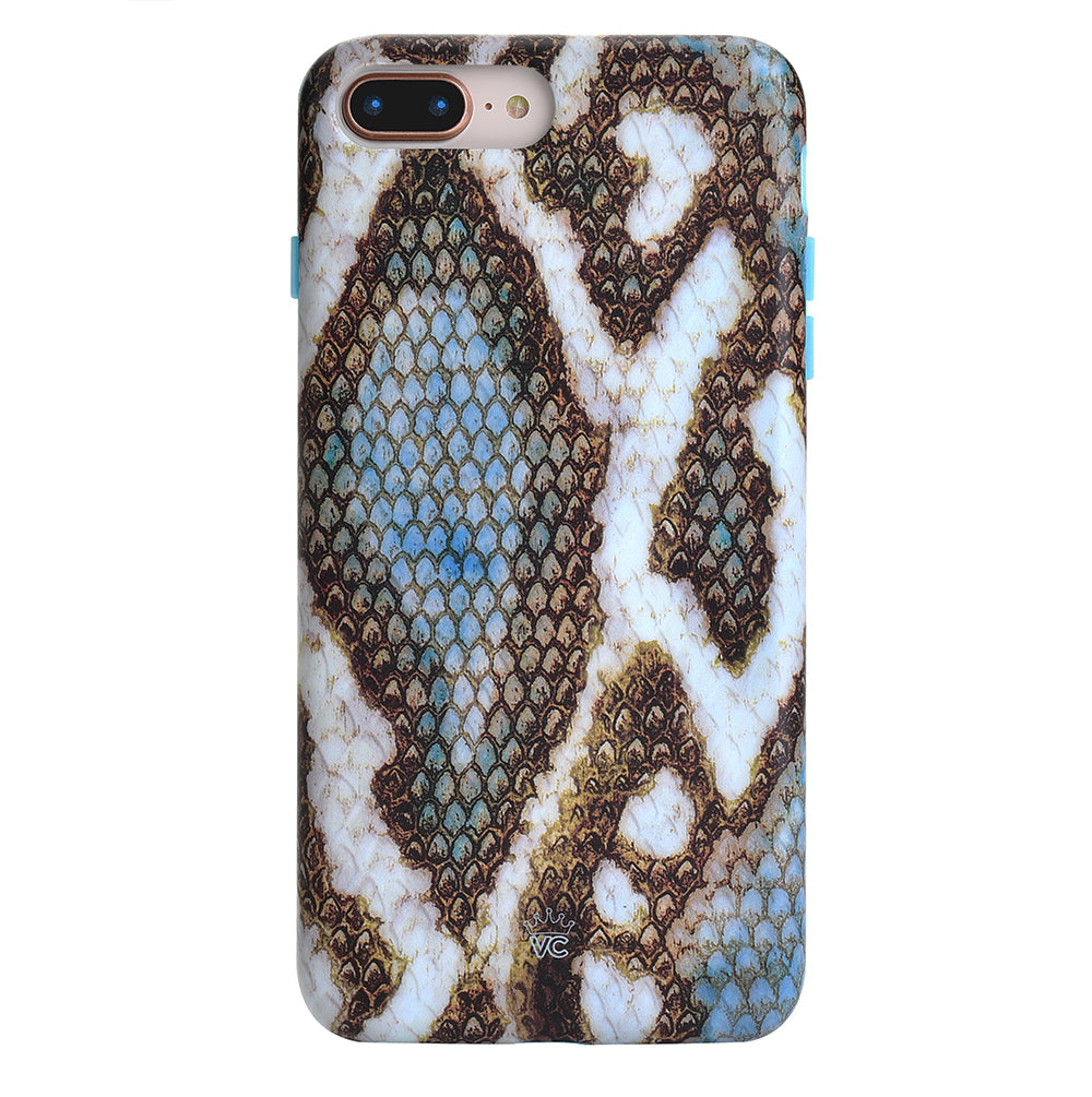 Blue Snakeskin iPhone Case